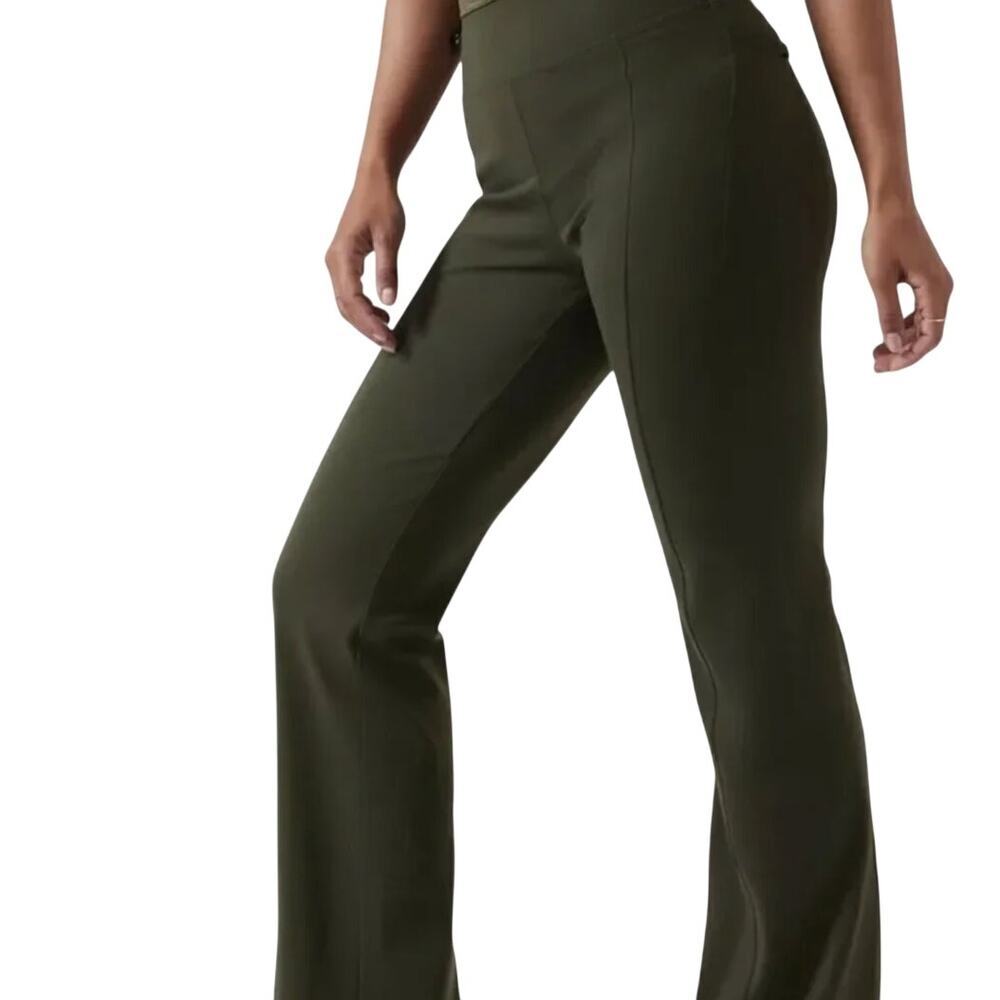 Athleta Delancey Straight Leg Pant Aspen Olive Green Boardroom Chic MP